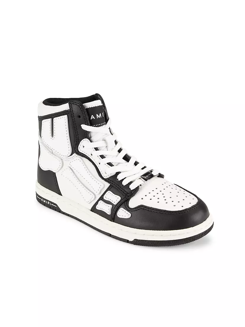 Kid's​ Skeleton Leather High-Top Sneakers Amiri