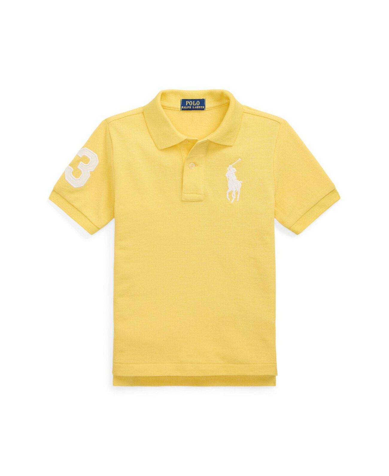 Поло для мальчиков Big Pony из хлопкового сетчатого полотна с эмблемой "3" Polo Ralph Lauren