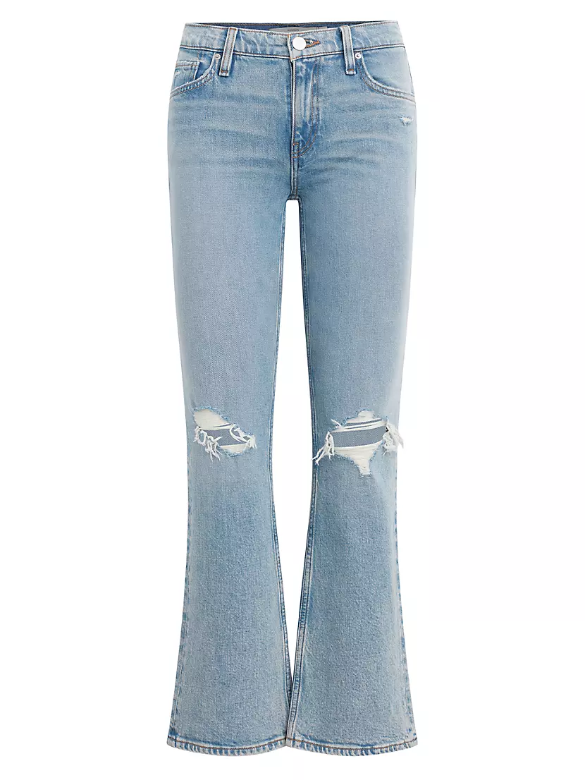 Farrah Stretchn. Distressed Bootcut Jeans Hudson Jeans