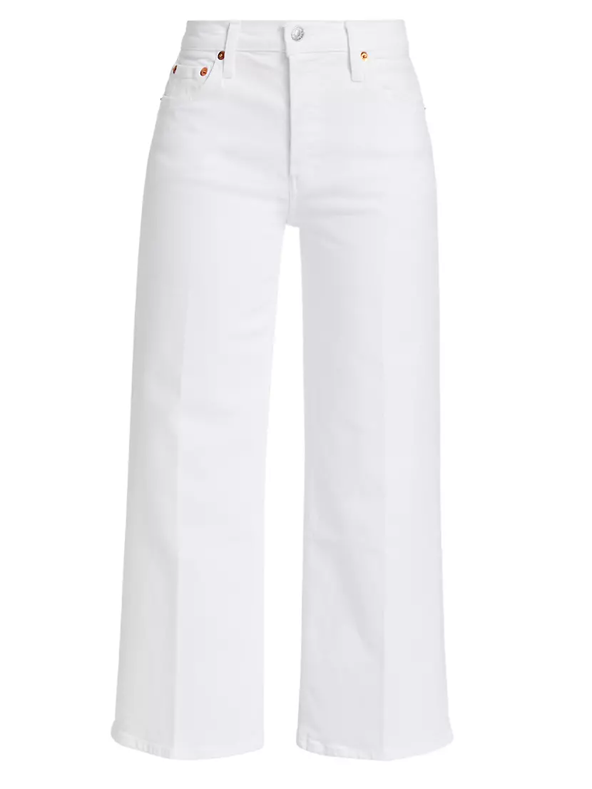 Twill Mid-Rise Crop Wide-Leg Pants Re/Done