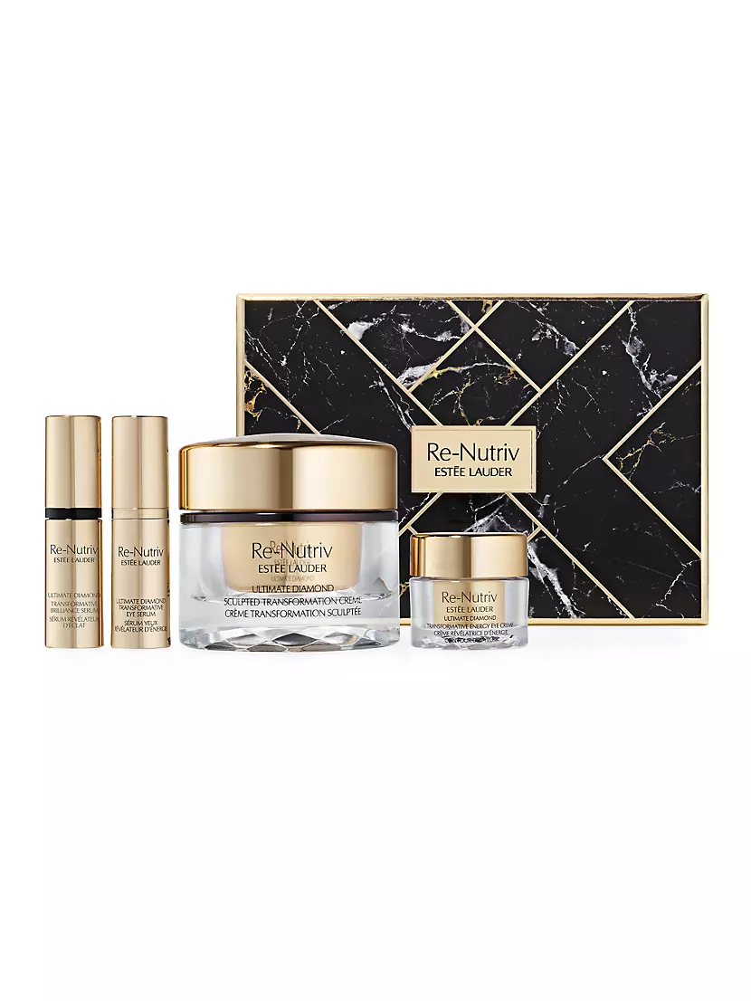 Набор по уходу за кожей Re-Nutriv Smoothing Radiance Ritual, 4 предмета, с кремом Ultimate Diamond Estee Lauder