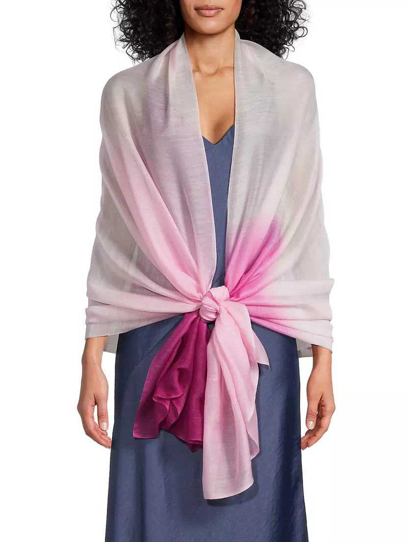 Silky Cloud Ombré Cashmere Shawl Denis Colomb