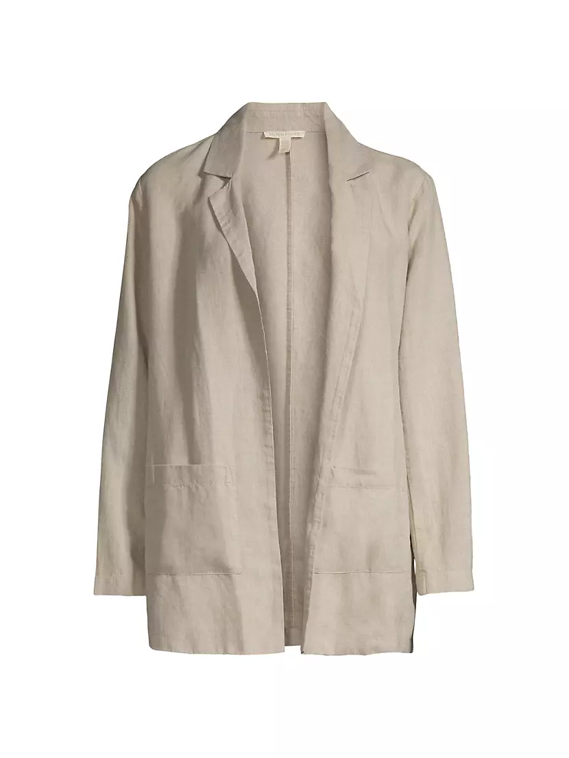 Open-Front Linen Blazer Eileen Fisher