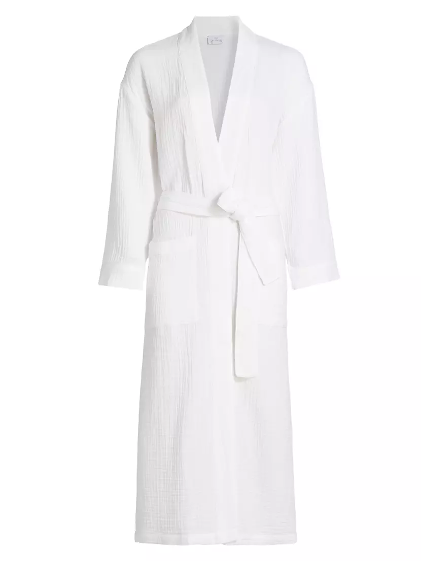 Angel Cotton Gauze Long Robe Pour Les Femmes