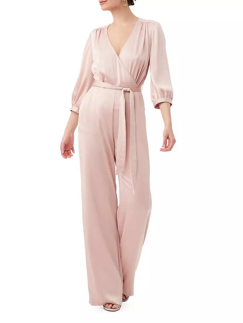 Mineral Wide-Leg Satin Jumpsuit Trina Turk