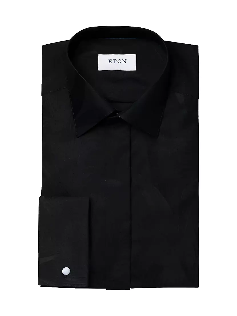 Сорочка Slim Fit с цветочным жаккардом и вечерним вырезом Eton Eton