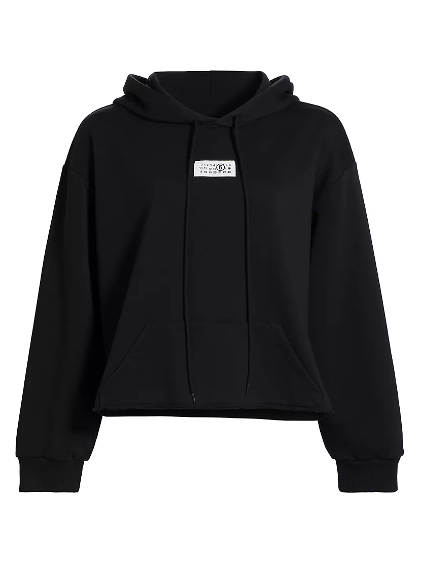 Logo Cotton-Blend Hoodie MM6 Maison Margiela