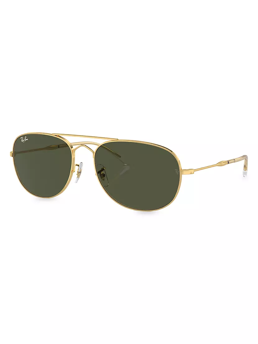 Солнцезащитные очки Bain Bridge 60MM с каплевидными линзами, защитой от UVA Ray-Ban