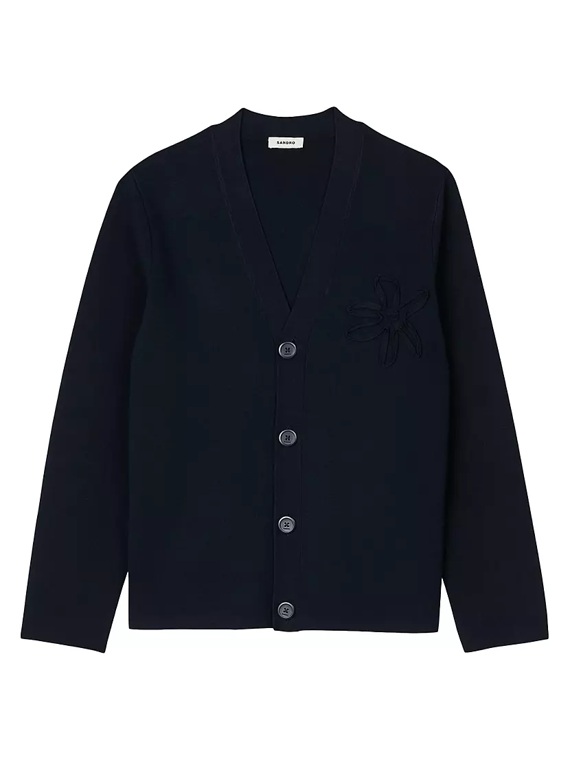 Cardigan with Flower Detail Sandro