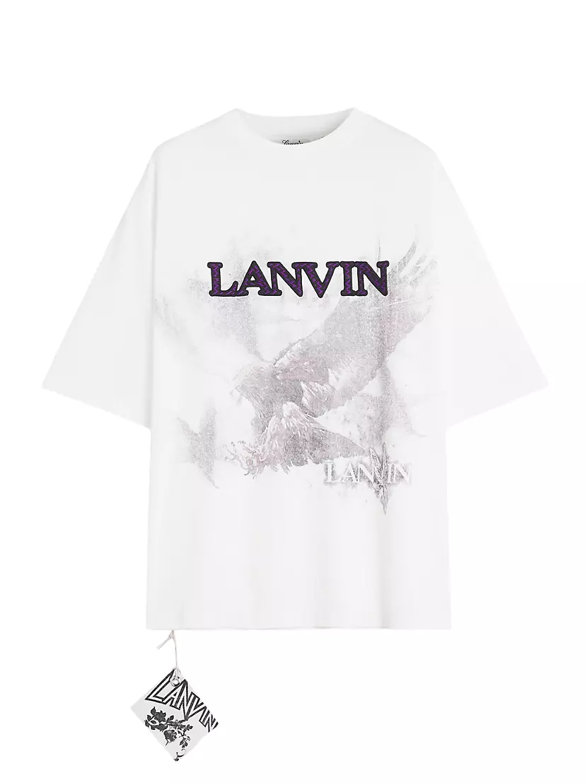 Футболка Lanvin x Future с эксклюзивным принтом орла, оверсайз, унисекс Lanvin