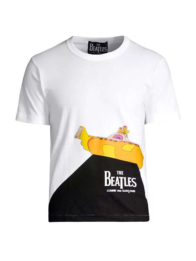 Хлопковая футболка Beatles с принтом Yellow Submarine и коротким рукавом Converse