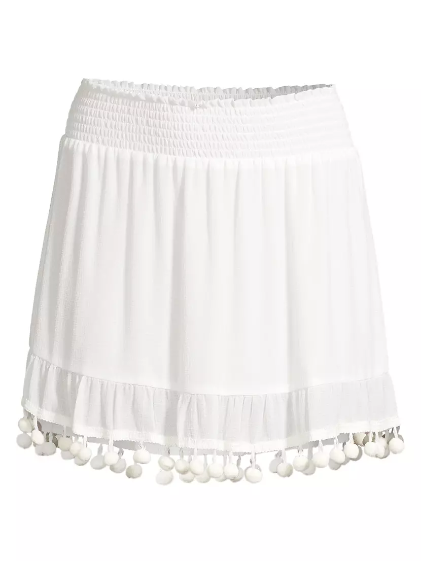 Stevie Pompom Trim Mini Skirt Ramy Brook