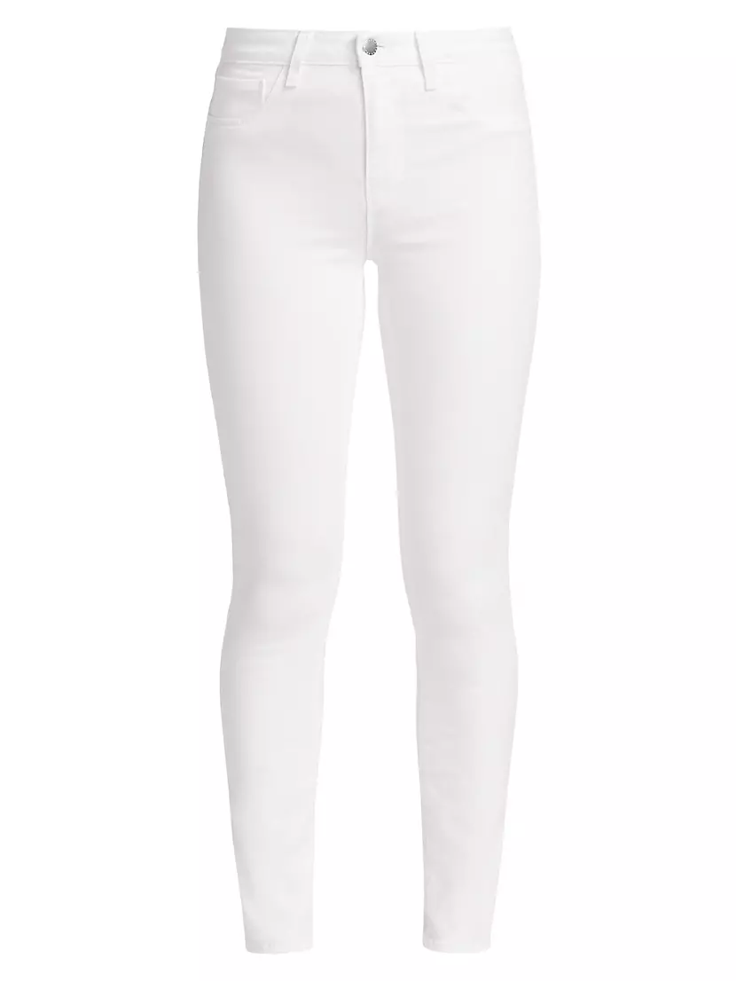 Джинсы Marguerite High-Rise Skinny из смеси хлопка с пятью карманами L'Agence