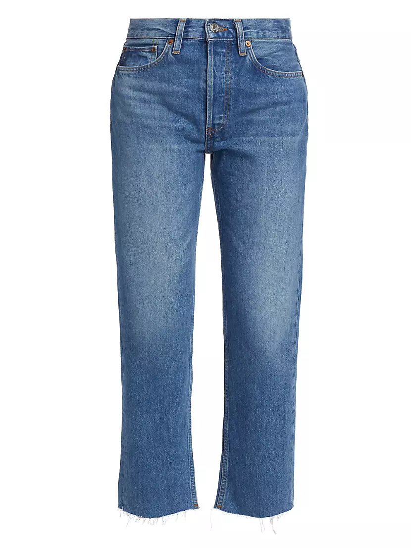 Rigid High-Rise Stovepipe Jeans Re/Done