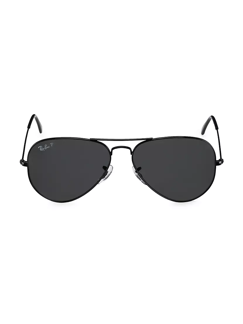 Солнцезащитные очки-авиаторы 58 мм с логотипом, 100% защита от UV Ray-Ban