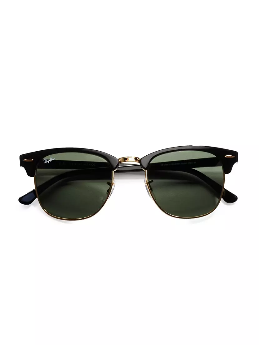 Солнцезащитные очки в стиле ретро Classic Clubmaster, линзы 51 мм, UV защита Ray-Ban