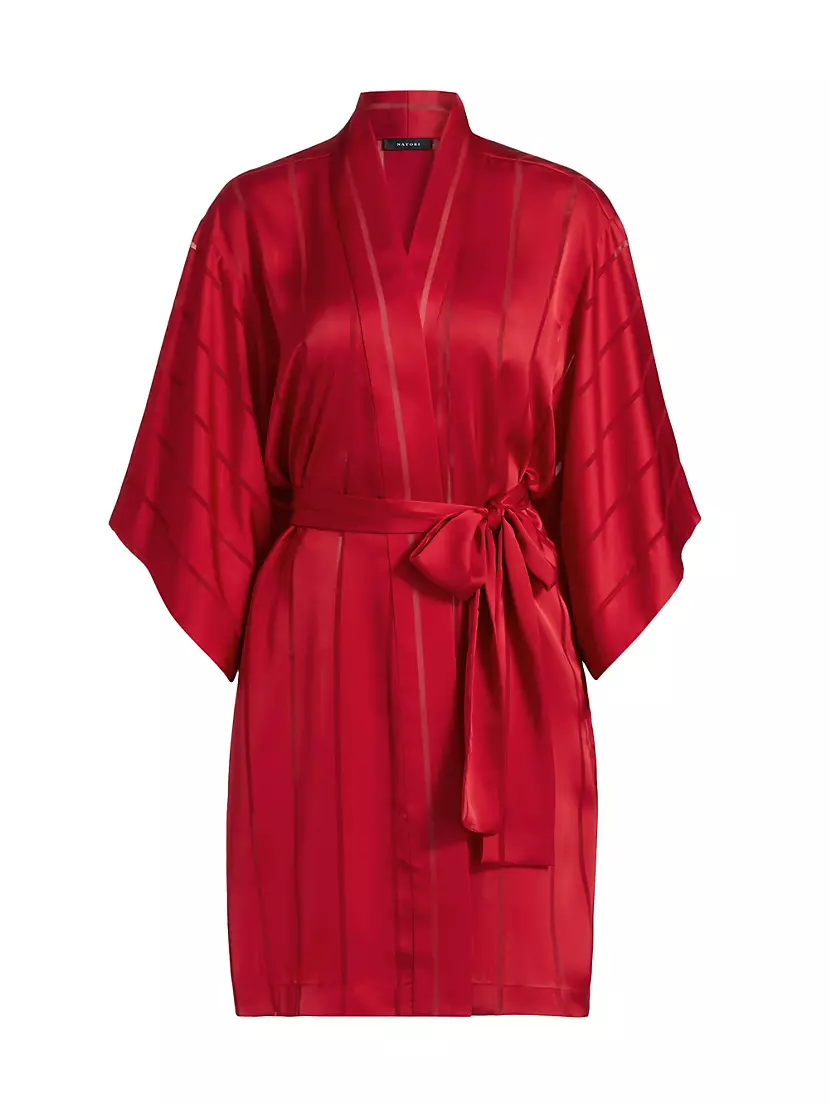 Sheer Striped Jacquard Robe Natori