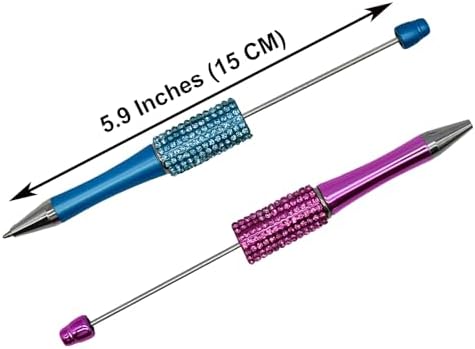 12 шариковых ручек с DIY кристальными бусинами, 12 цветов, длина 15 см Maydahui