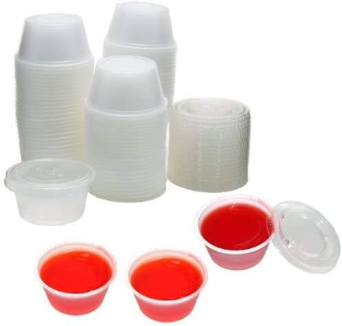 Jello Shot Souffle Portion Cups with Lids (500, 2 ounce) Reditainer