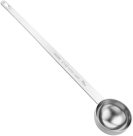 2 Tablespoon Scoop Coffee Scoop for Ground Coffee Stainless Steel Coffee Scoop Long Handle Measuring Spoons 30 Ml Tablespoon Scoop Lusofie