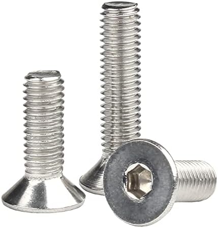 M5-0.8 x 70mm Flat Head Socket Cap Screws Bolts, Stainless Steel 18-8 (304), Bright Finish, Allen Socket Drive,Machine Screws Inner Hex Screw Fasteners Bolts 15 Pcs INKPRIME