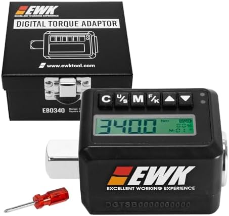 EWK 1/2-inch Drive Heavy-Duty Digital Torque Adapter 12.5-250 ft-lbs (17-340 Nm), Electronic Torque Wrench Converter for Cars, Trucks, Large Bolts Ewk