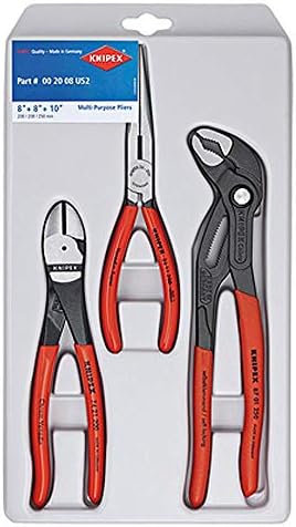 3 Pc Universal Pliers Set w/Cobra Pliers Knipex