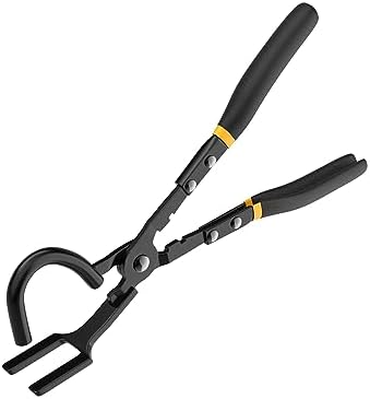 Renekton Heavy Duty Exhaust Hanger Removal Pliers, Separates Rubber Supports from Exhaust Hanger Brackets, 25 Degree Offset for Access in Hard to Reach Places Renekton