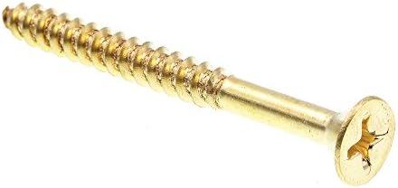 Prime-Line 9035812 Wood Screw, Flat Head Phillips, #10 X 2 in, Solid Brass, Pack of 25 Prime-Line