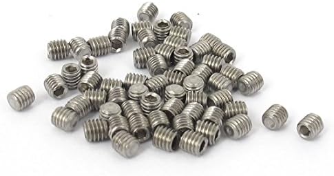 uxcell M3x3mm Stainless Steel Hex Socket Set Cup Point Grub Screws 50pcs Uxcell