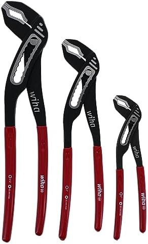 Wiha 32670 Adjustable Water Pump Pliers Set, 3 Piece, Red Wiha