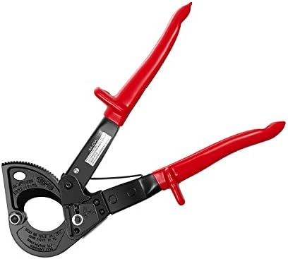 SogYupk Ratchet Cable Wire Cutter,Ratcheting Cable Cutter Hand Tool,Heavy Duty Aluminum Copper Ratchet Wire Cutting For Cutting Electrical Wire Up to 240mm²/10.23Inch Cutter Pliers KwikTool USA