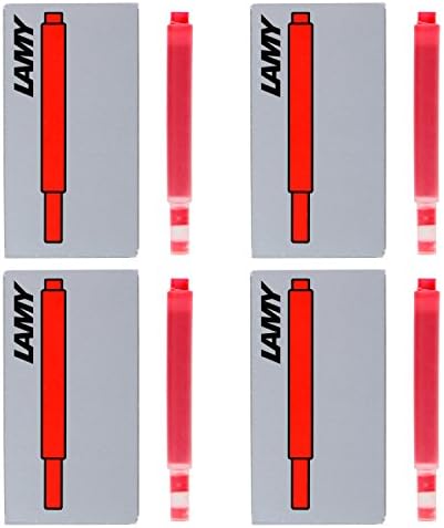 Картриджи для перьевых ручек, красные, упаковка 20 штук, универсальные Lamy