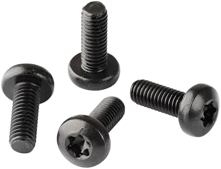 Black License Plate Screws for Lexus, Toyota and Honda Models, Phillips Machine Pan Head 18-8, Stainless Steel Rear License Plate Screws, M6-1.0 x 16 mm Bolt Security T30 Drive Head - 4 PCS SINGWAYS