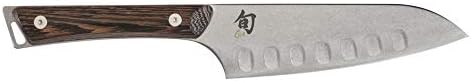 Shun Kanso 5.5" Hollow Ground Santoku Knife, Handcrafted Japanese All Purpose Knife, AUS10A Stainless Steel Blade, Tagayasan Handle, Versatile Japanese Cutting Tool for Professional and Home Chefs Shun