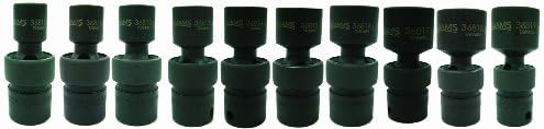 Williams 36910 10-Piece 3/8-Inch Drive Metric Universal 6 Point Impact Socket Set Williams