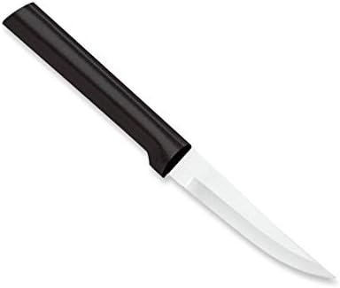 Rada Cutlery Heavy Duty Paring Knife –Stainless Steel Blade With Stainless Steel Black Resin Handle, 7-1/8 Inches RADA