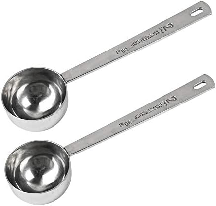 Framendino, 2 Pack Coffee Scoops Stainless Steel Measuring Spoon 2 Tablespoon with Long Handle for Tea Sugar Powder Framendino