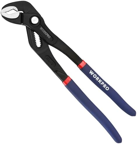 WORKPRO 12-Inch Groove Joint Pliers, Fast Adjust Tongue and Groove Pliers, V-Jaw Water Pump Pliers with Comfort Grips Workpro