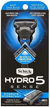 Schick Mens Hydro5 Sense Razor Hydrate 2X (2 Pack) Schick