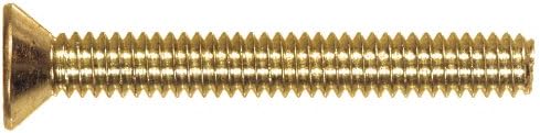 2109 Flat Head Slotted Machine Screw, 10-24 x 1, Brass, 20-Pack The Hillman Group