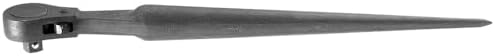 Klein Tools 3238 Ratcheting Wrench, Construction Spud Wrench, 1/2-Inch Drive, Forged From Alloy Steel, Corrosion Resistant Black Finish, 15-Inch Klein Tools