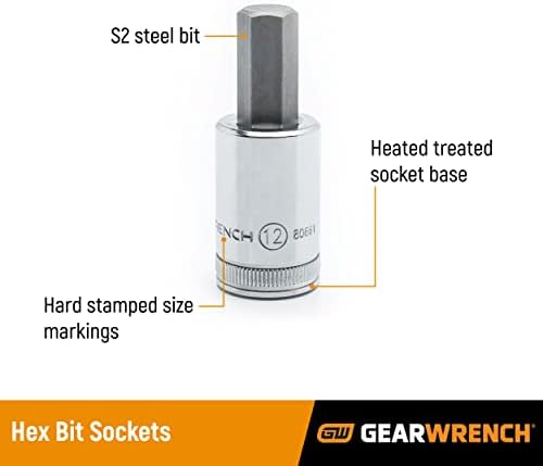 GEARWRENCH 3/8" Drive Hex Bit Metric Socket 6mm - 80427 Gearwrench