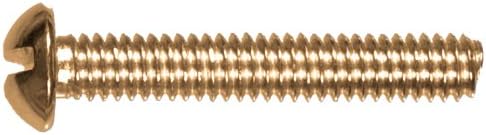 Hillman 1976 4-40 x 1-1/4 in. Round Slotted Machine Screw - Brass 24-Pack Hillman