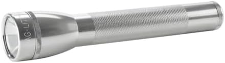 Фонарь MagLite 3C с LED, сверхяркий, компактный, алюминиевый, серебристый Maglite