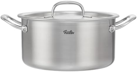 Кастрюля Fissler M5 Pro-Ply из нержавеющей стали, 6 литров, с металлической крышкой, 5-слойная конструкция Fissler