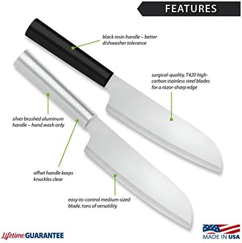 Rada Cutlery Cook’s Knife – Stainless Steel Blade With Brushed Aluminum Handle Made in USA, 10-7/8 Inches RADA