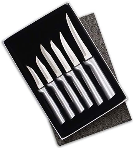 Rada Cutlery Paring Knife Set – 6 Knives with Stainless Steel Blades With Aluminum Handles Made in the USA RADA