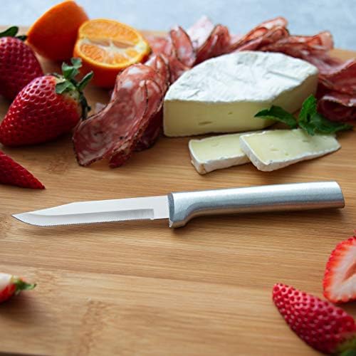 Rada Cutlery Regular Serrated Paring Knife – Stainless Steel Blade With Aluminum Handle, 6-3/4 Inches RADA