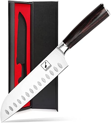 imarku Chef Knife 7 Inch Kitchen Knife Ultra Sharp Santoku Knife - 7Cr17Mov Japanese Chefs Knife, Kitchen Gadgets 2024, Birthday Gifts for Him Her, Best Gifts for Women Men Imarku